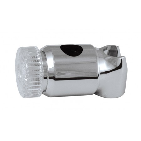 aquaSu® Curseur pour douche à main, Convient pour barre de douche avec  diamètre 18 mm, pour réglage de la hauteur du pommeau de douche, Plastique, Chrome, Curseur