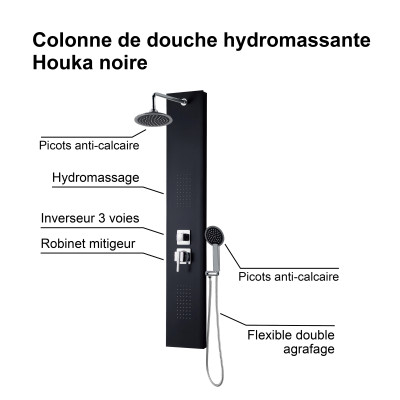 Colonne de douche hydromassante HOUKA Ref 3047404021450