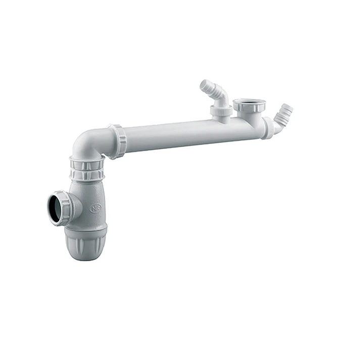 Tubulure raccordement évier 1 cuve et siphon évier NF