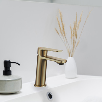 OPHIR mitigeur lavabo laiton brossé Ref 3047404063344