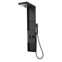 Colonne de douche mécanique BUTO Noire avec rangement