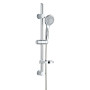 Ensemble barre de douche, douchette et flexible STOP'O 3 jets