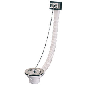 Bonde évier à bouchon avec trop plein NF