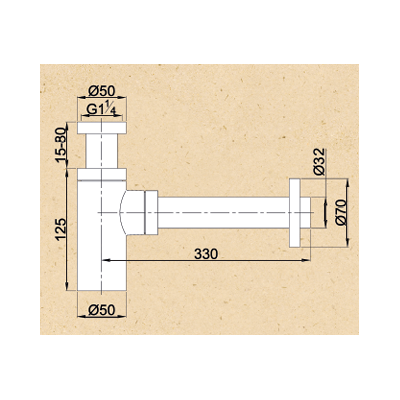SIPHON DE LAVABO APPARENT	Ref 3047404210502