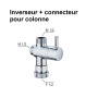 Inverseur + connecteur pour colonne de douche