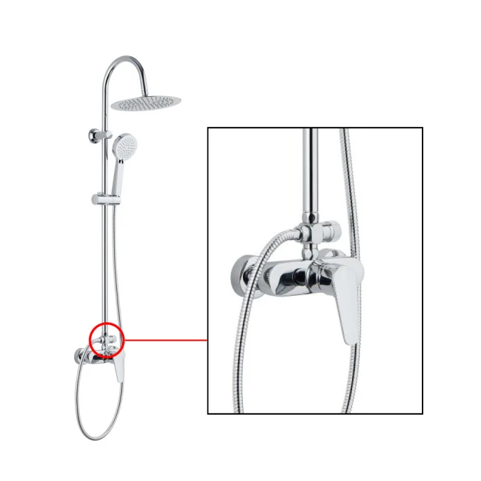 Inverseur + connecteur pour colonne de douche