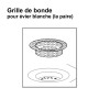 Grille Bonde pour évier en ABS - Ø 80 mm / 2 pièces