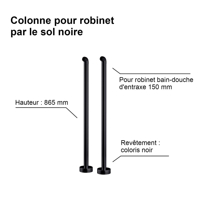 Colonnes pour robinet par le sol