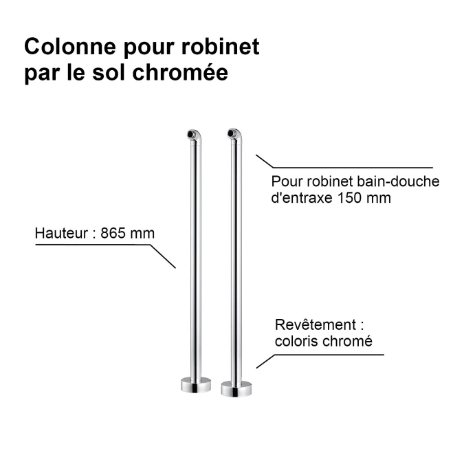 Colonnes pour robinet par le sol