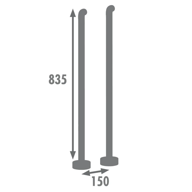 Colonnes pour robinet par le sol