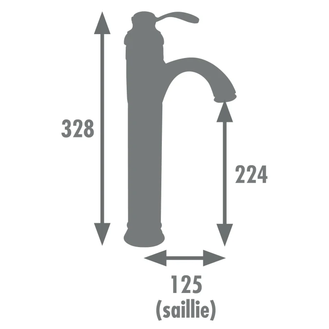 Mitigeur lavabo BYRON HAUT