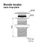 Bonde de lavabo clic-clac - Sans trop plein