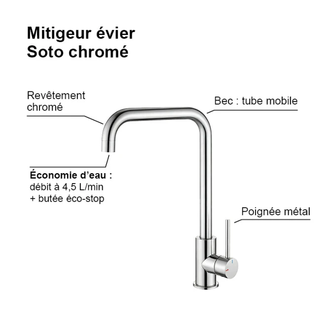 Mitigeur évier SOTO