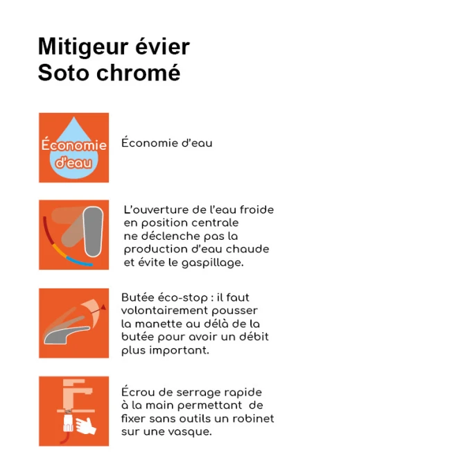 Mitigeur évier SOTO