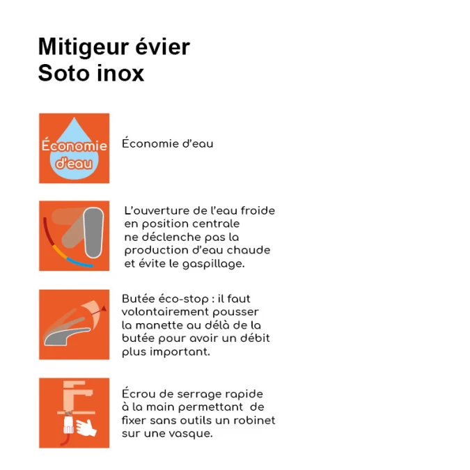 Mitigeur évier SOTO