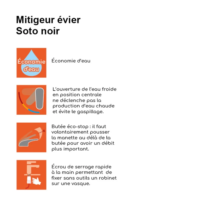 Mitigeur évier SOTO