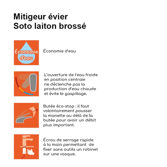 Mitigeur évier SOTO