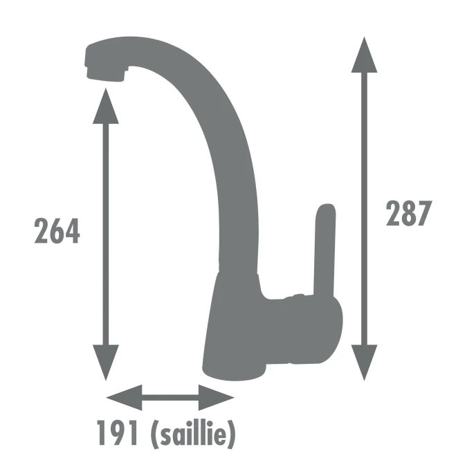 Mitigeur évier TULSA - Fabrication Française - Certifié NF