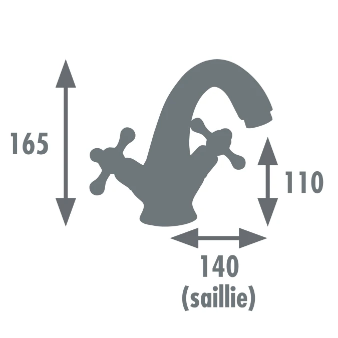 Mélangeur lavabo BEVERLEY FIXE