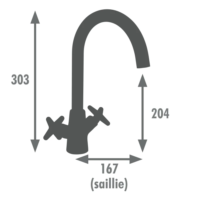 Mélangeur évier NANKA