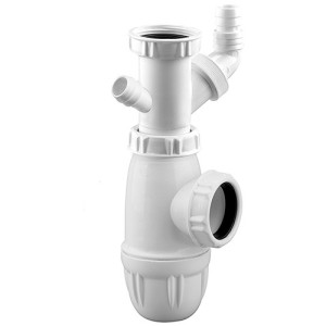 Siphon évier NF et prise machine à laver