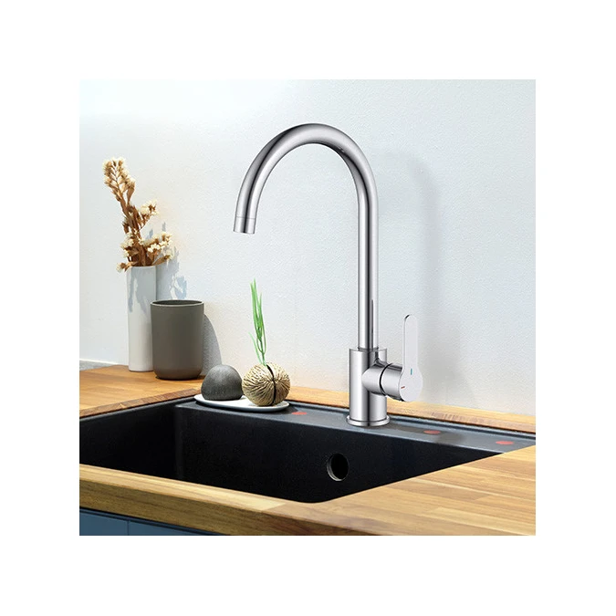 Mitigeur évier rond GRIBS RAPIDFIX - Fixation par le dessus