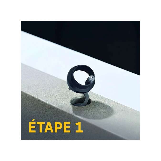 Mitigeur évier rond GRIBS RAPIDFIX - Fixation par le dessus