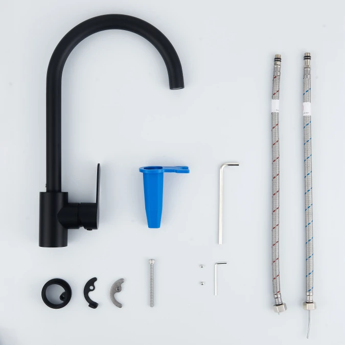 Mitigeur évier rond GRIBS RAPIDFIX - Fixation par le dessus