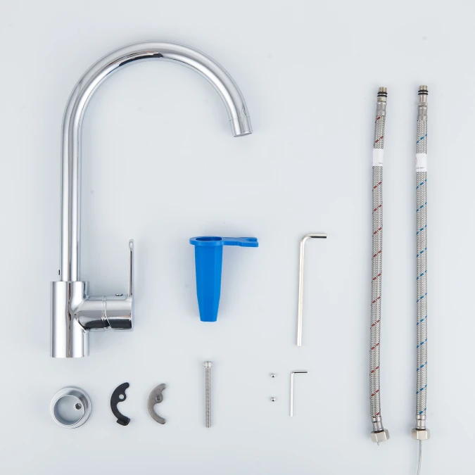 Mitigeur évier rond GRIBS RAPIDFIX - Fixation par le dessus