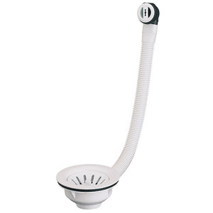 Bonde évier à panier avec trop plein