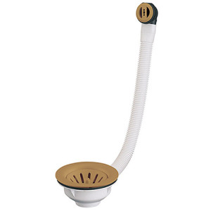 Bonde évier à panier avec trop plein