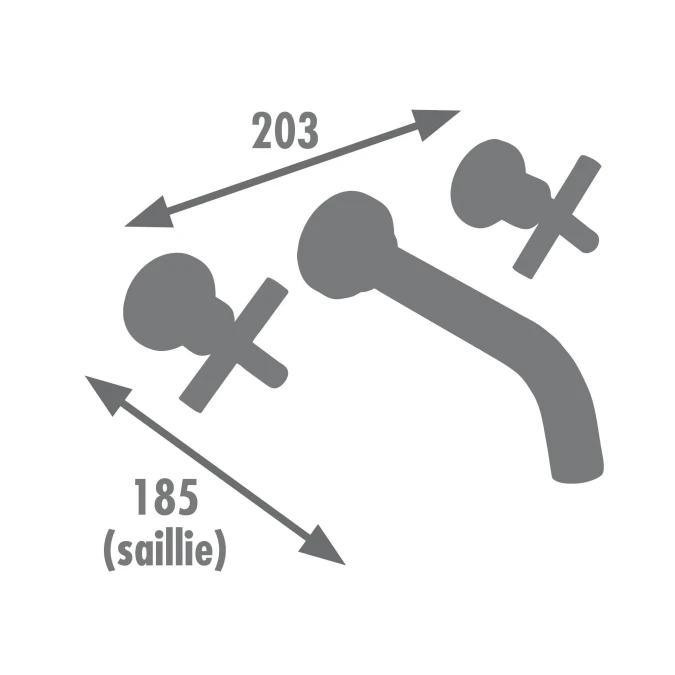 Mélangeur lavabo WALL ENCASTRABLE