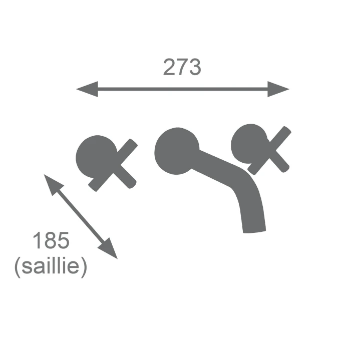 Mélangeur lavabo WALL ENCASTRABLE