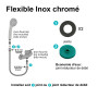 Flexible inox double agrafage anti-torsion 1,75m