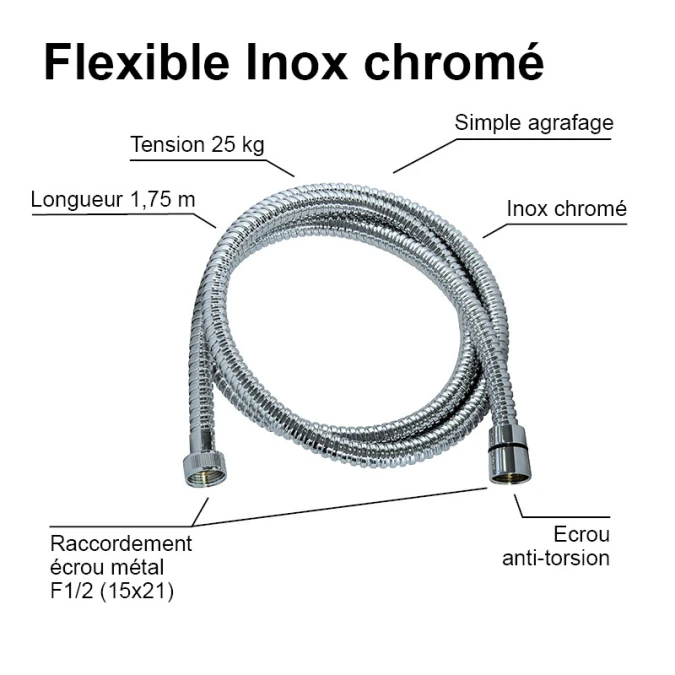Flexible inox 1,75m