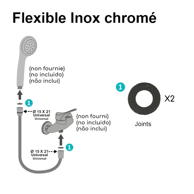 Flexible inox 1,75m