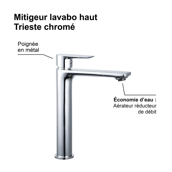 Mitigeur lavabo TRIESTE HAUT