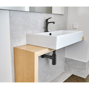 Siphon lavabo apparent réglable