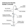 Colonne de douche avec robinetterie SUHALI 2