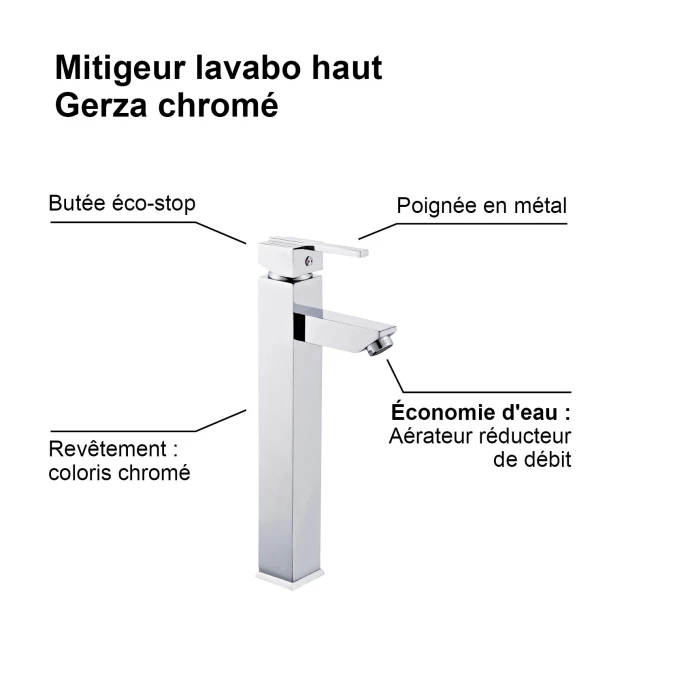 Mitigeur lavabo Haut GERZAT