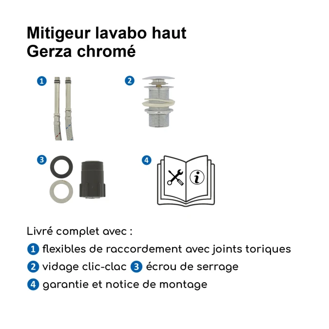 Mitigeur lavabo Haut GERZAT