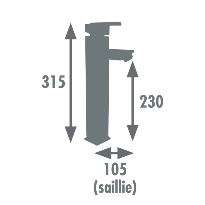 Mitigeur lavabo Haut GERZAT