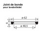 Joint pour bonde de lavabo ou bidet - Ø 62 x 48,5 x 6 mm