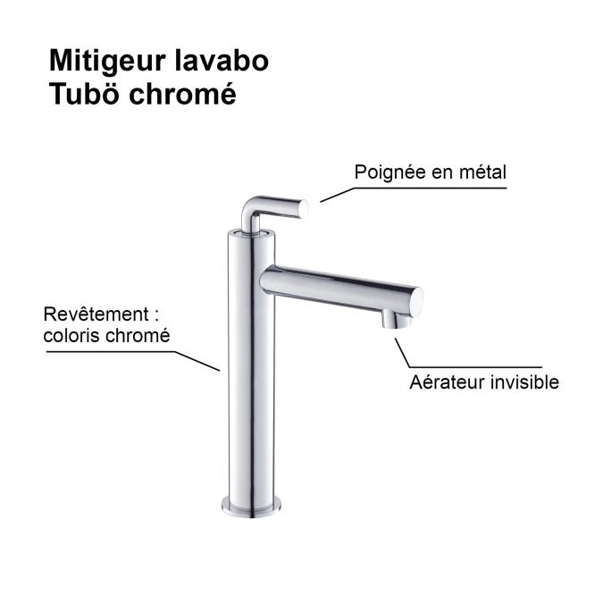 Mitigeur lavabo TUBO HAUT