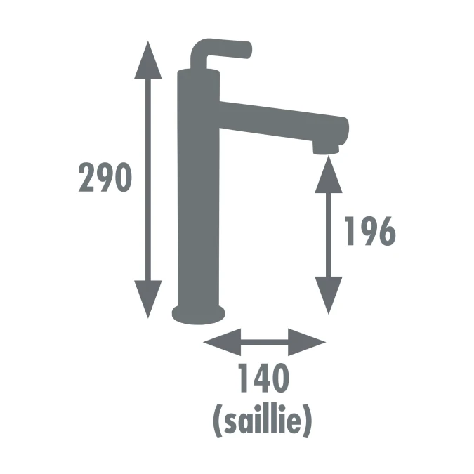 Mitigeur lavabo TUBO HAUT