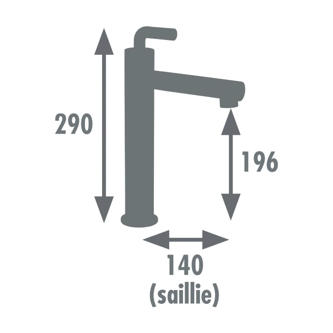 Mitigeur lavabo TUBO HAUT