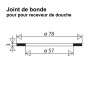Joint de bonde pour receveur de douche - Ø 78 x 57 x 3 mm