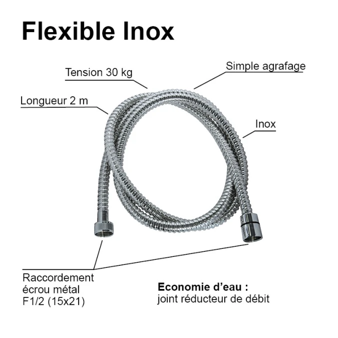 Flexible inox 2,00 m
