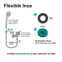 Flexible inox 2,00 m