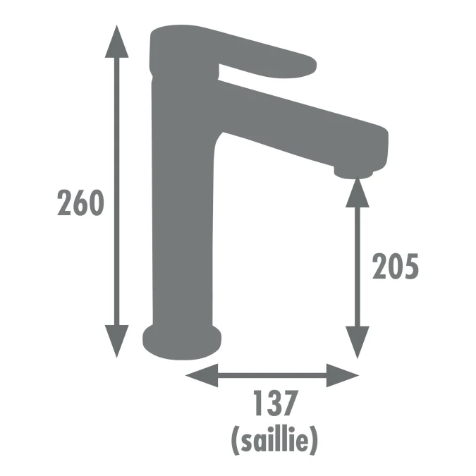 Mitigeur lavabo ADAMAN HAUT